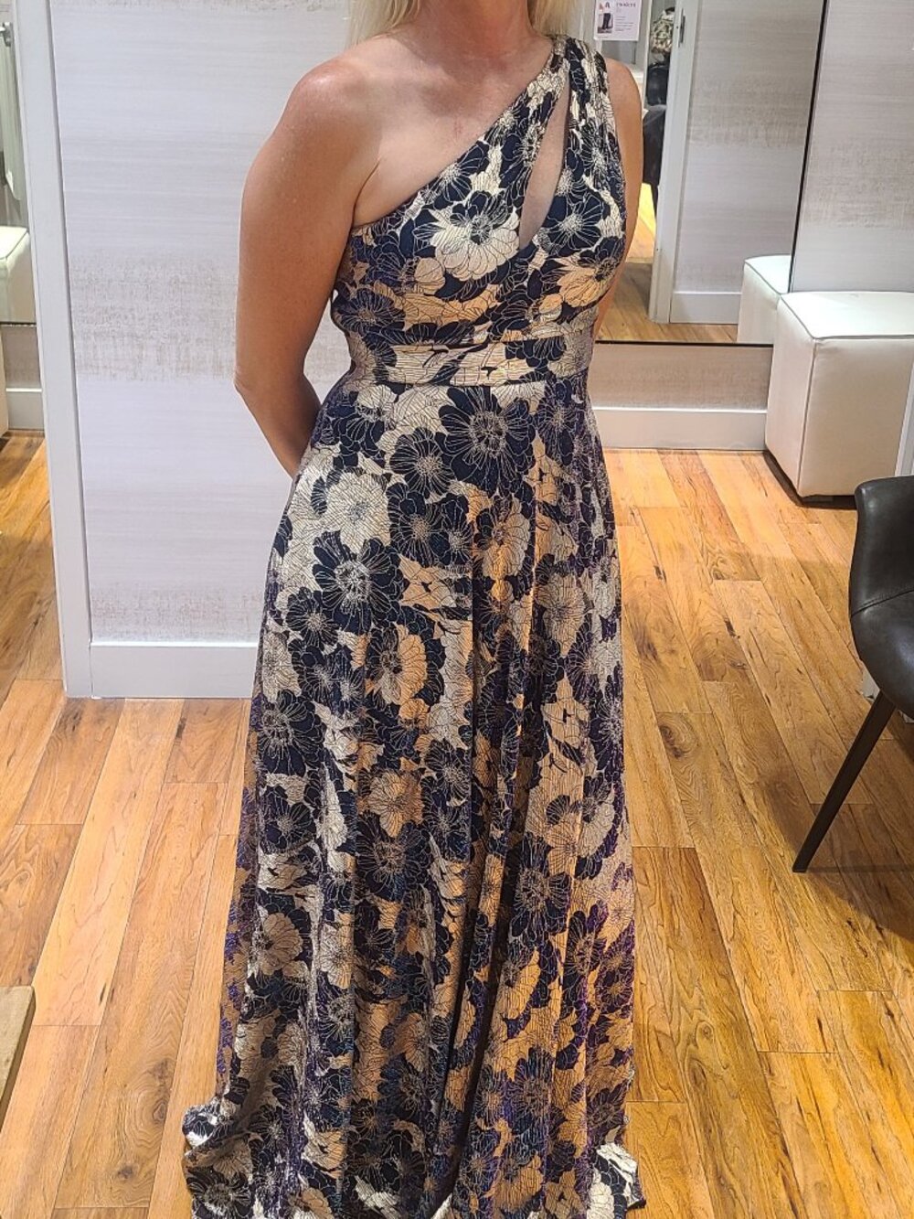 Blue and gold dress from Laura's Size 4